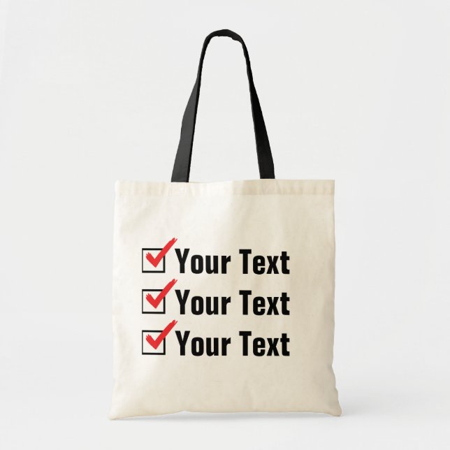 Customize Your Own Status - Personal Ad Tote Bag (Front)