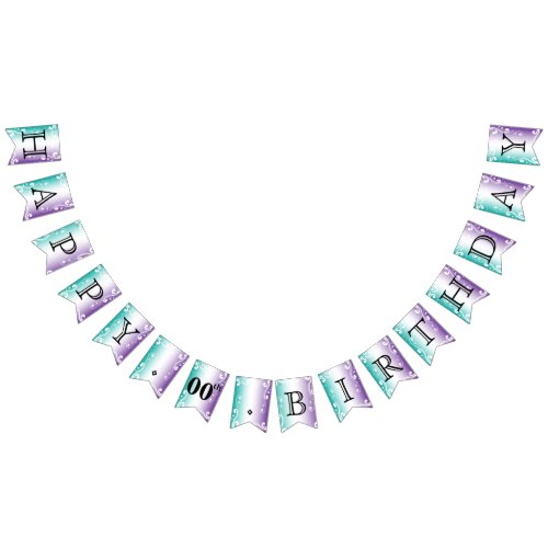 Customize Your Own _ Teal  Purple Bunting Flags