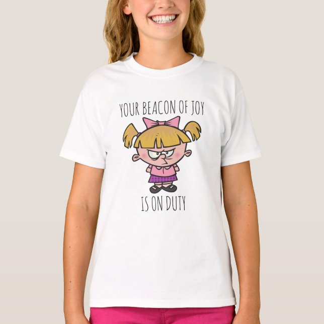 CUSTOMIZE YOUR OWN TEXT - Funny Angry Girl T-Shirt (Front)