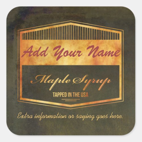 Customize Your Own Text Maple Syrup Label