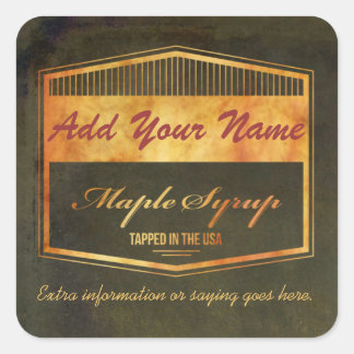 Customize Your Own Text Maple Syrup Label