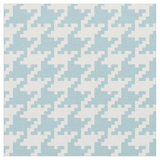 Customize your own turquoise houndstooth pattern fabric
