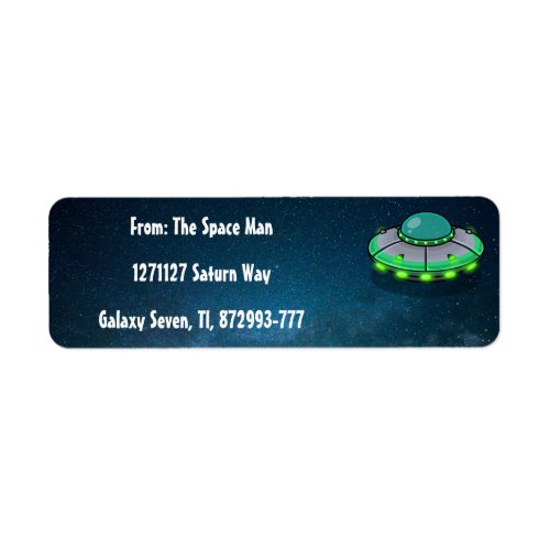 Customize your own UFO Return Address Label