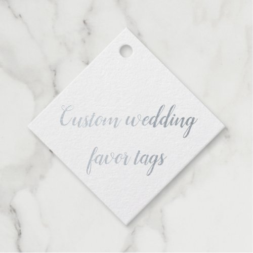 Customize your own wedding favor  foil favor tags