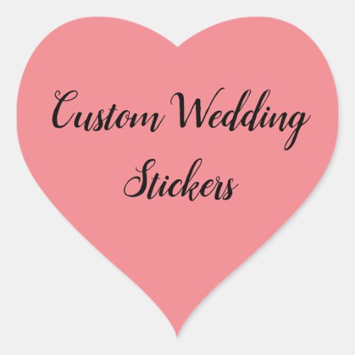 Customize your own wedding heart sticker