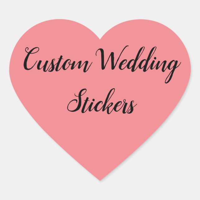 Customize your own wedding heart sticker (Front)