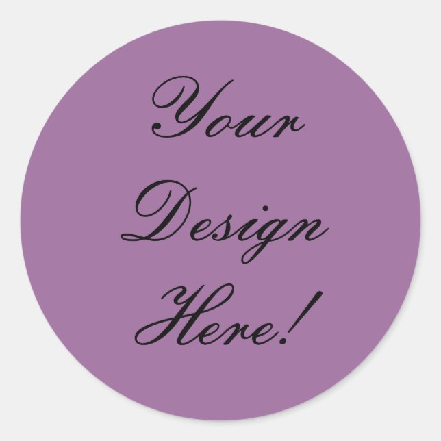 Customize Your Own Wedding Stickers Large Lilac (Front)