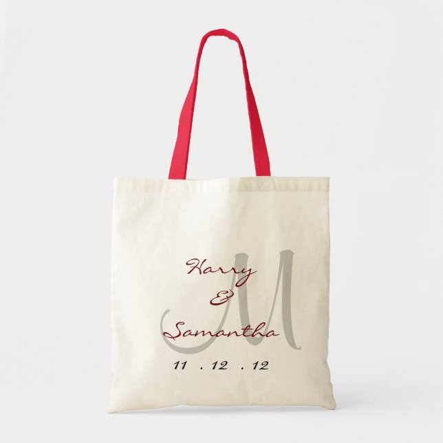 Customize your own wedding tote bag (Front)