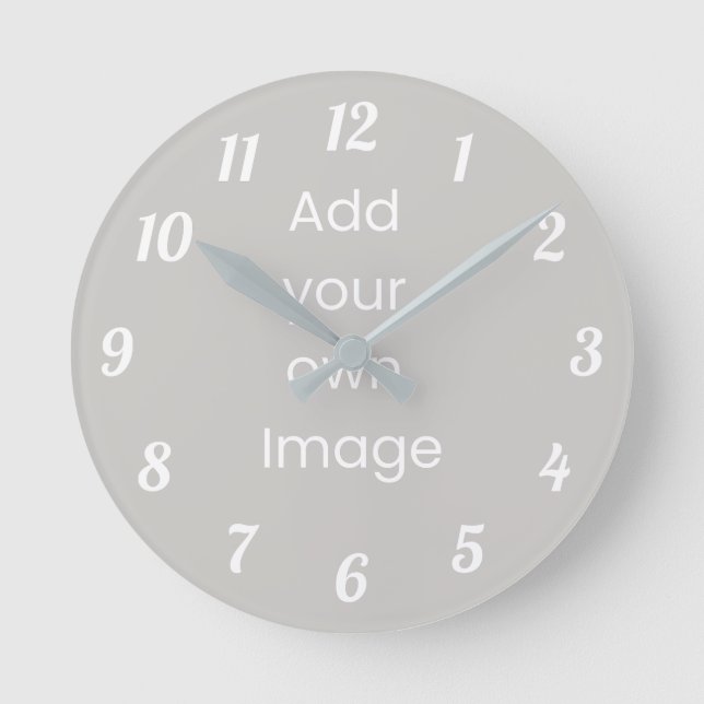 Customize Your Own (White Numbers) Wall Clock (Front)