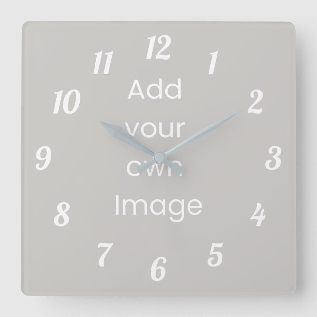 Customize Your Own (White Numbers) Wall Clock (Front)