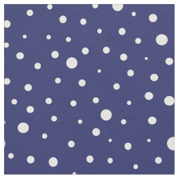 Customize Your Own White Polka Dots In Blue Fabric by TintAndBeyond at Zazzle