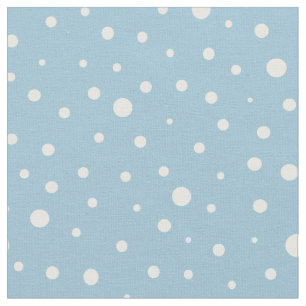 Customize your own white polka dots in blue fabric
