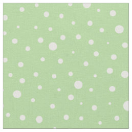 Customize your own white polka dots in green fabric