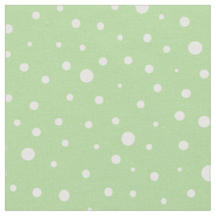 Customize your own white polka dots in green fabric