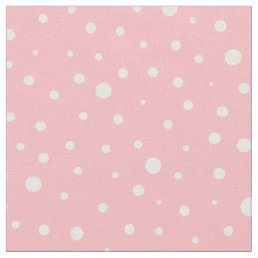 Customize your own white polka dots in pink fabric