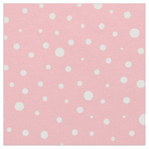 Customize your own white polka dots in pink fabric