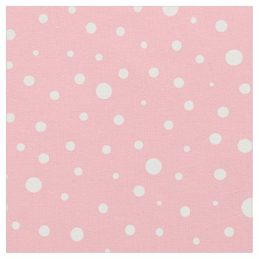 Customize your own white polka dots in pink fabric