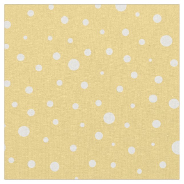 Customize your own white polka dots in yellow fabric (Close Up)