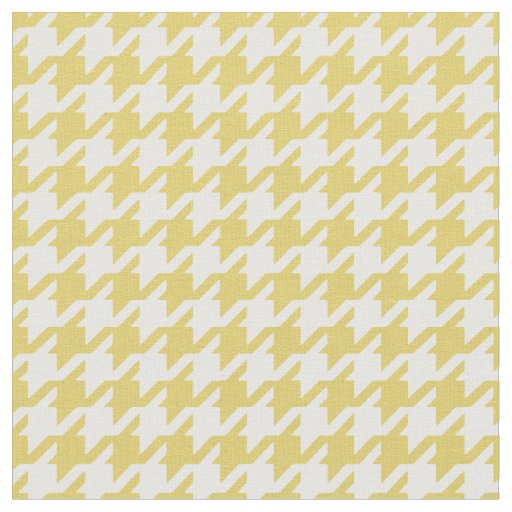 Customize your own yellow houndstooth pattern fabric