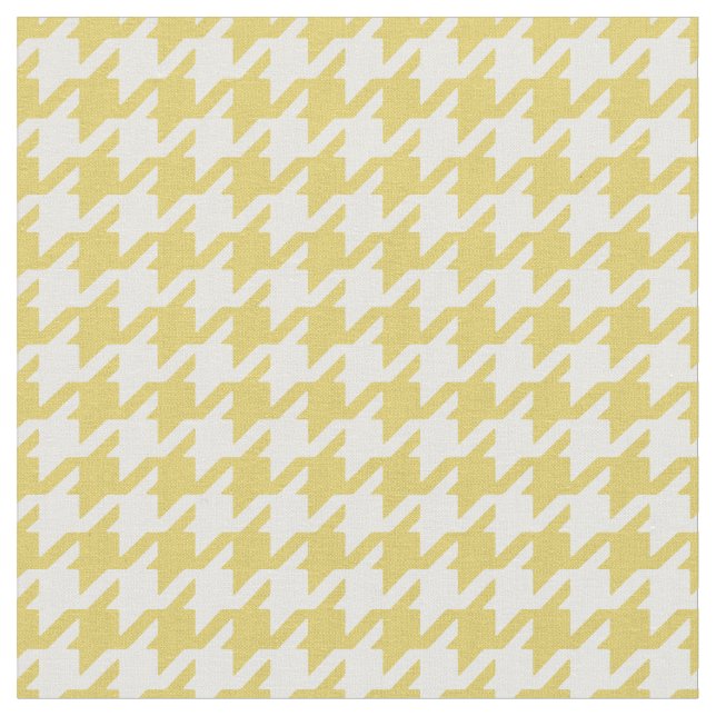 Customize your own yellow houndstooth pattern fabric (Close Up)