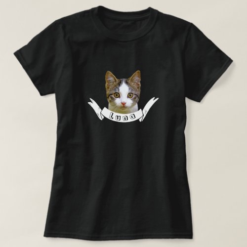Customize Your Pet Cat Name and Face Photo T_Shirt