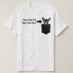Customize Your Pet Dog Face Picture Pocket Men's T-Shirt