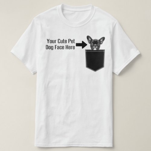 Customize Your Pet Dog Face Picture Pocket Mens T_Shirt