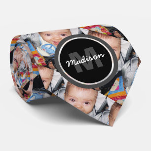 Customize Your photo pattern Custom Monogram Neck Tie
