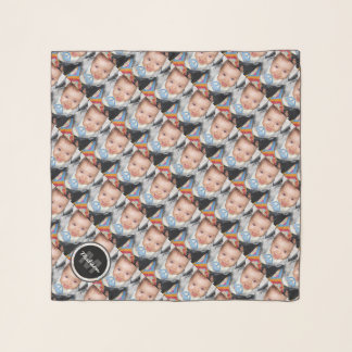 Customize Your photo pattern Custom Monogram Scarf