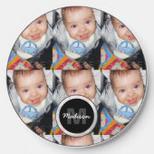 Customize Your photo pattern Monogram Wireless Charger (Front)