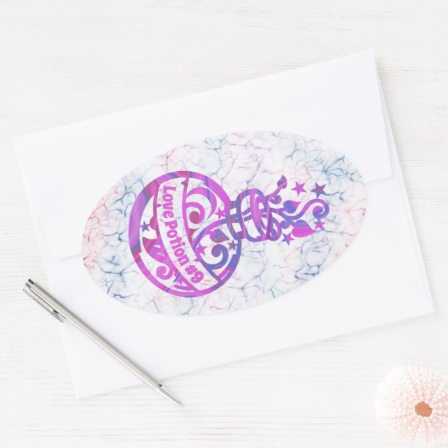 Customize your potion bottle Oval Sticker (Envelope)