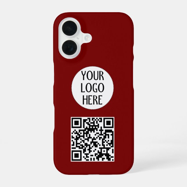 Customize Your QR code company logo Dark red Iphone Case (Back)