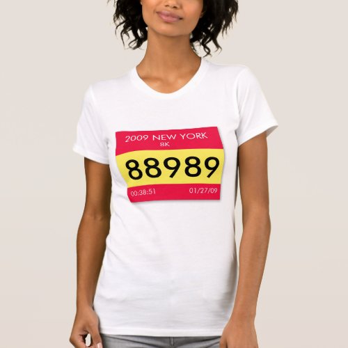 Customize your race bib on a unique shirt1 T_Shirt