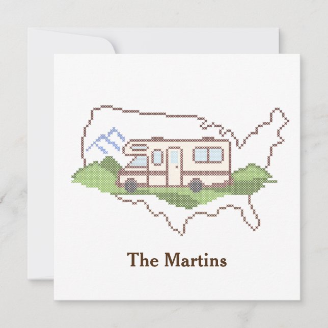 Customize Your Road Trip Invitation Card (Front)