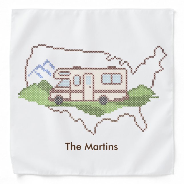 Customize Your Road Trip USA Bandana (Front)