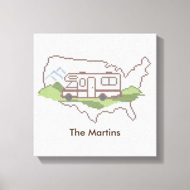 Customize Your Road Trip USA Canvas Print (Front)