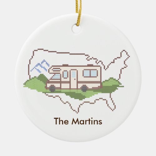 Customize Your Road Trip USA Ornament
