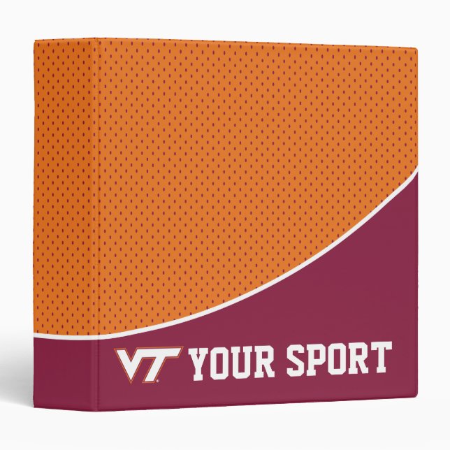 Customize Your Sport Virginia Tech 3 Ring Binder (Front/Spine)