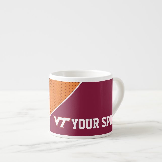 Customize Your Sport Virginia Tech Espresso Cup (Front Right)