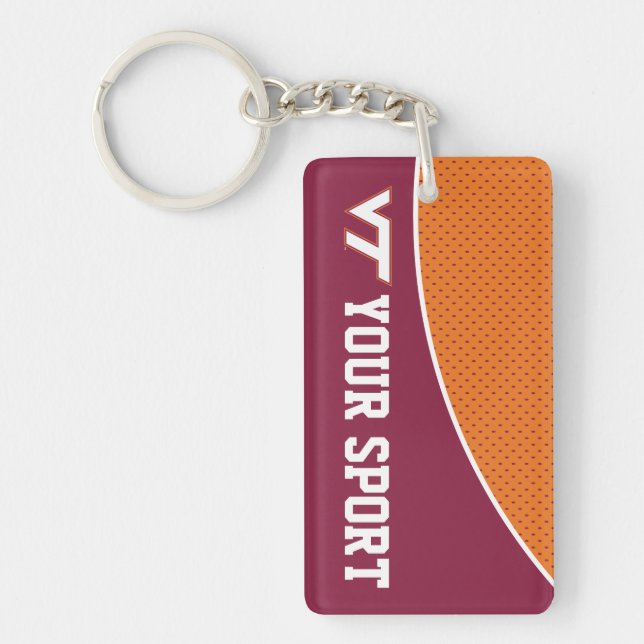 Customize Your Sport Virginia Tech Keychain (Front)