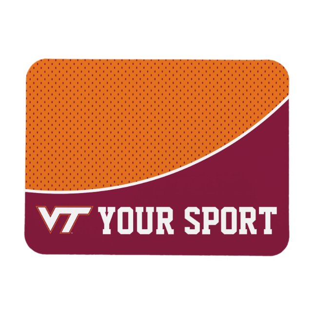 Customize Your Sport Virginia Tech Magnet (Horizontal)