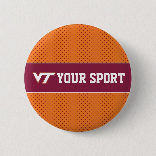 Customize Your Sport Virginia Tech Pinback Button (Front)