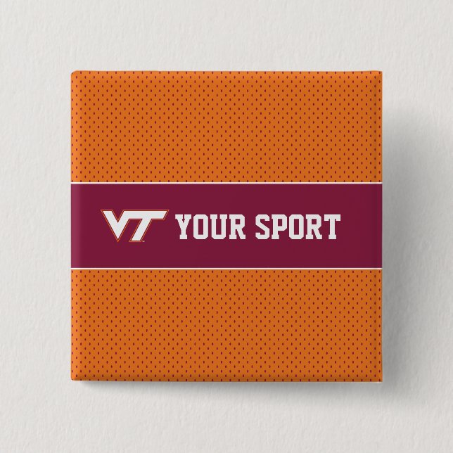 Customize Your Sport Virginia Tech Pinback Button (Front)