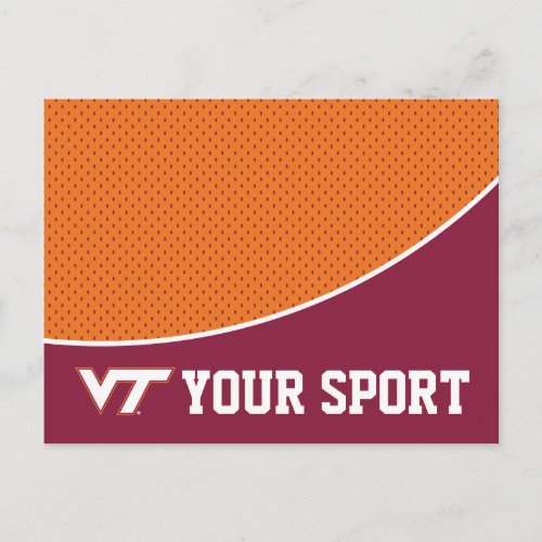 Customize Your Sport Virginia Tech Postcard