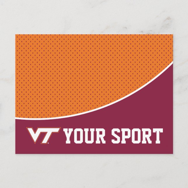 Customize Your Sport Virginia Tech Postcard (Front)