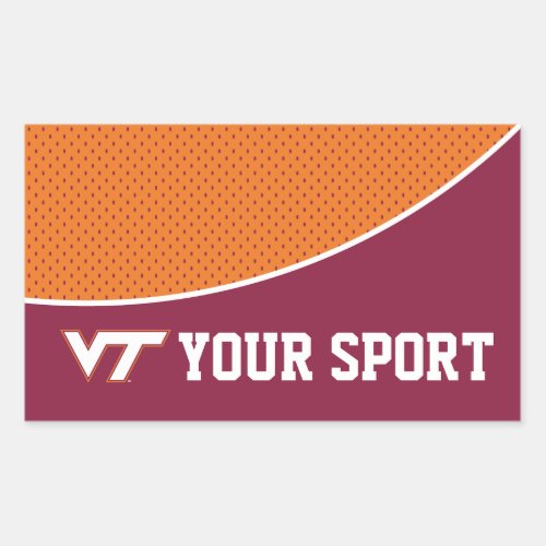 Customize Your Sport Virginia Tech Rectangular Sticker