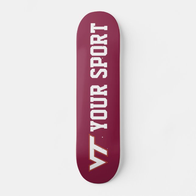 Customize Your Sport Virginia Tech Skateboard (Front)