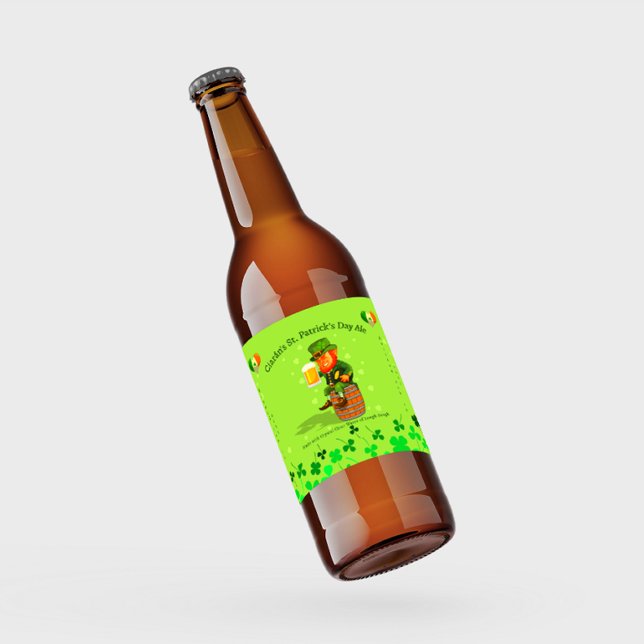 Customize Your St. Patrick's Day Ale Detailed  Beer Bottle Label (Creator Uploaded)