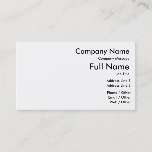 Customize Your Standard Business Card, 100 pack Card (Front)