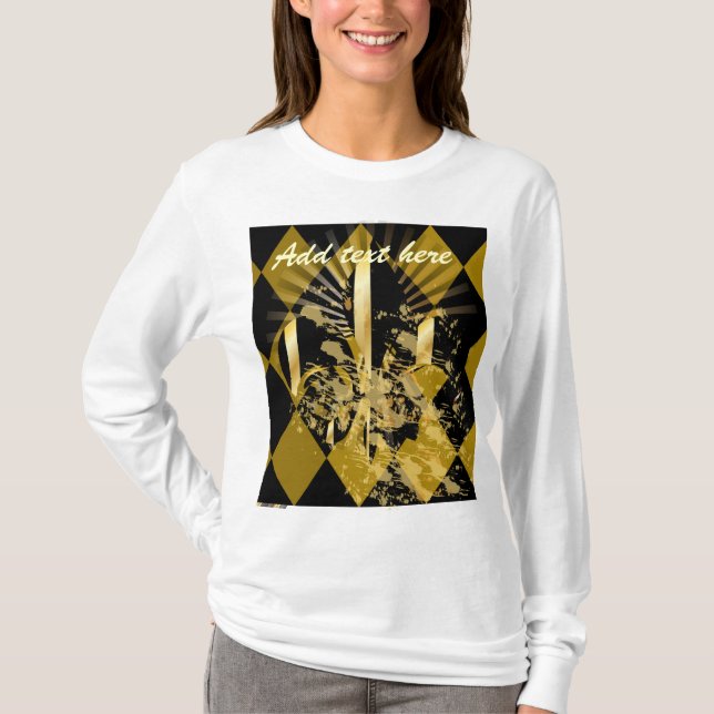 Customize your text, fleur de lis T-Shirt (Front)